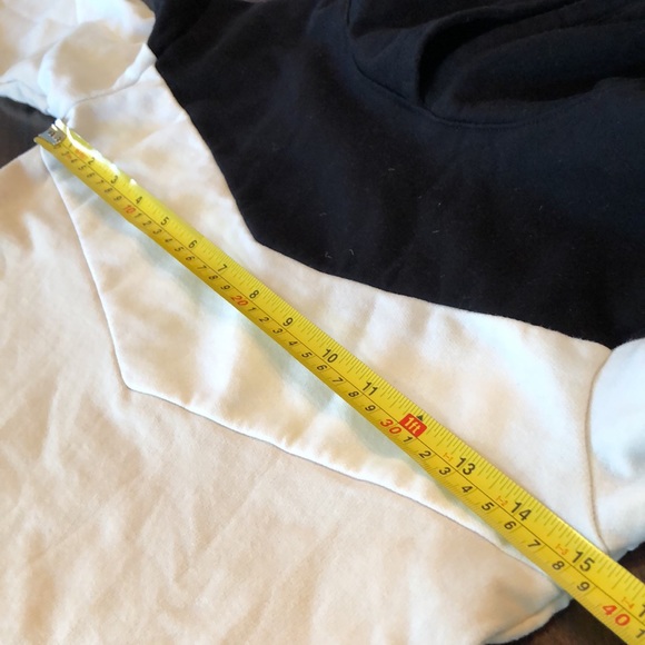 🪄More Than Magic Color blocked White, Cream, Black Hooded Sweatshirt - Picture 6 of 8
